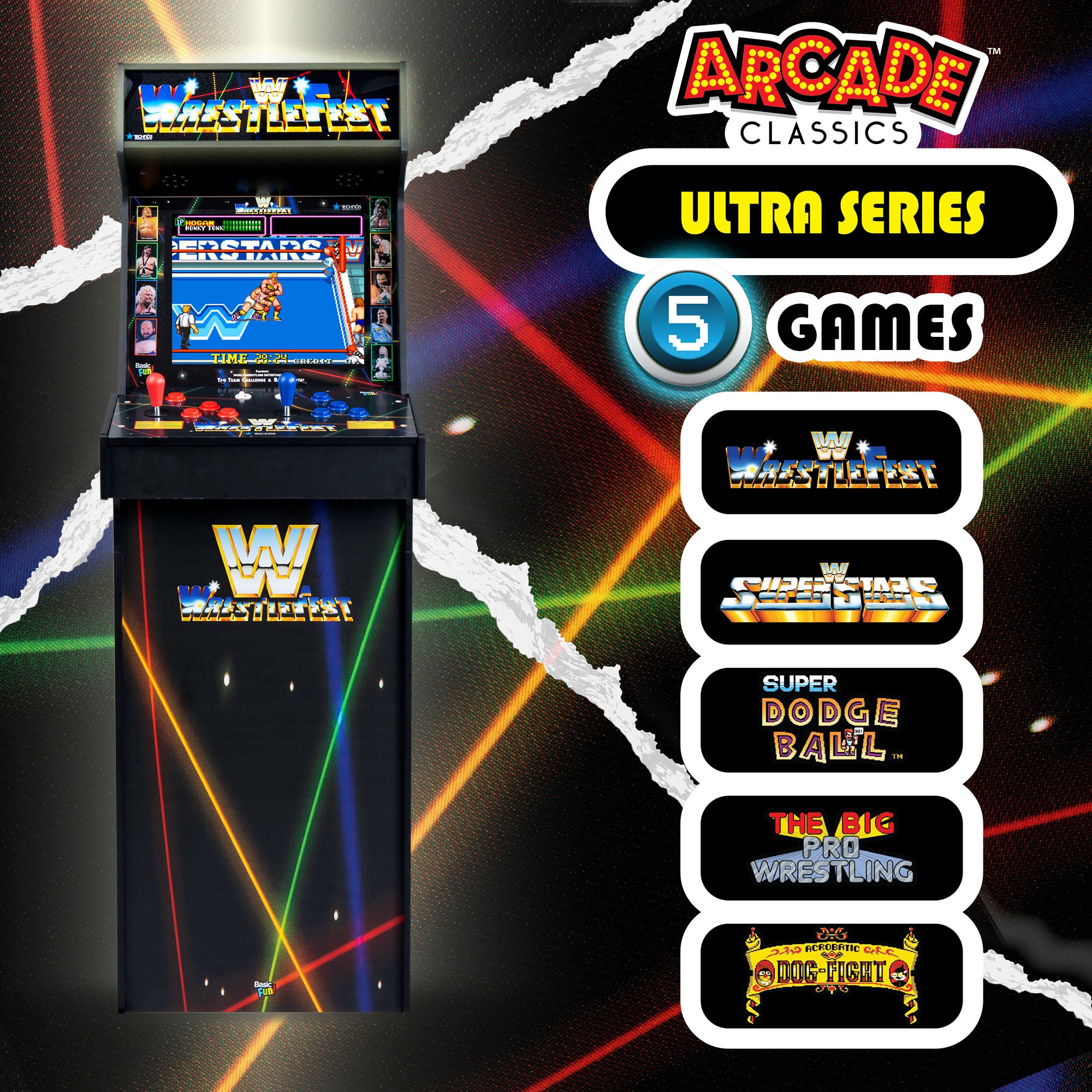 Basic Fun WWE Ultra Series 2-Player Arcade Machine