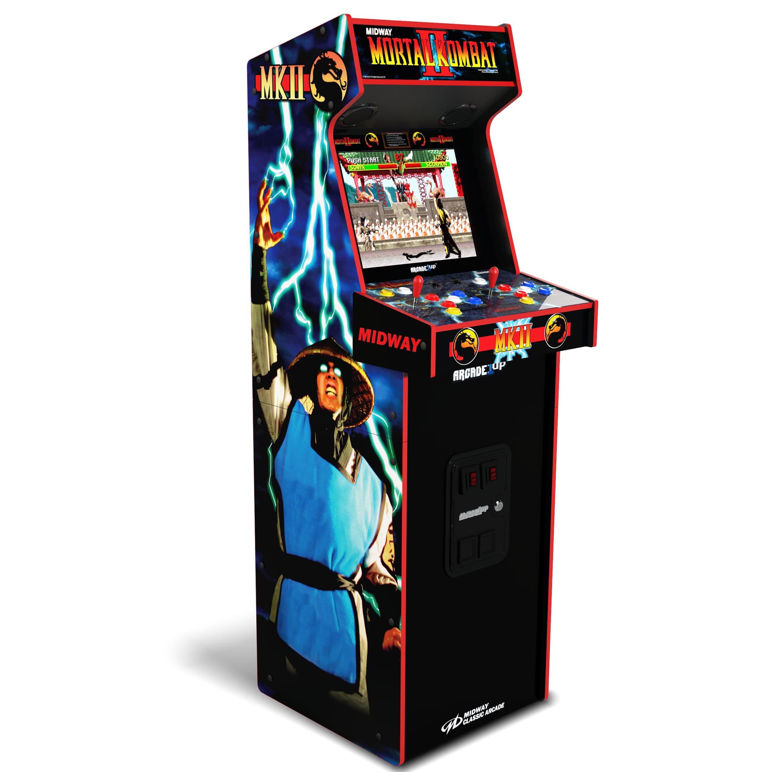 Arcade1Up Mortal Kombat II: 14-in-1 Deluxe Arcade Machine with Light-Up Marquee