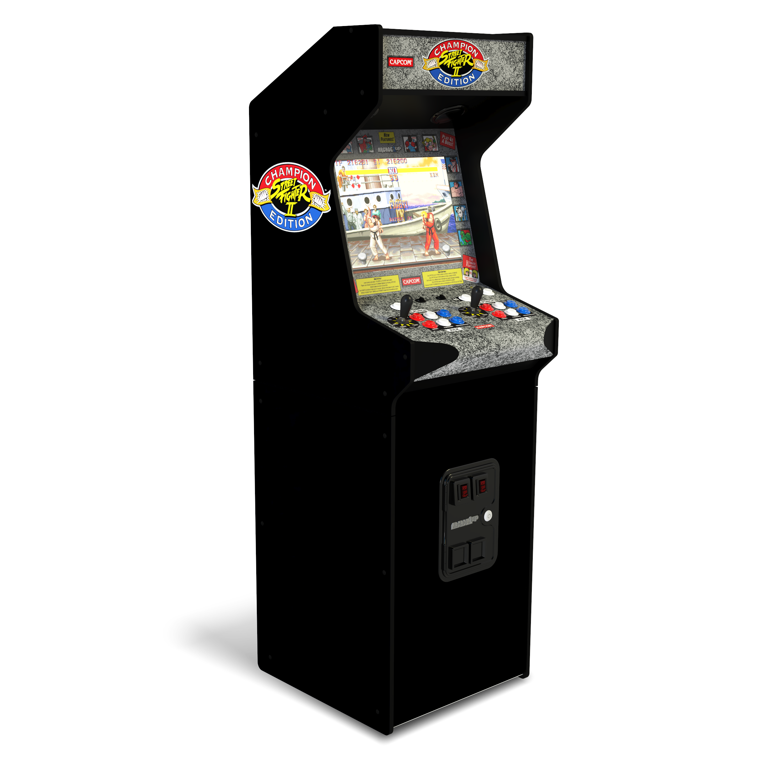 Arcade1Up Street Fighter II: CHAMPION EDITION - 14-in-1 Deluxe Arcade Machine with Light-Up Marquee