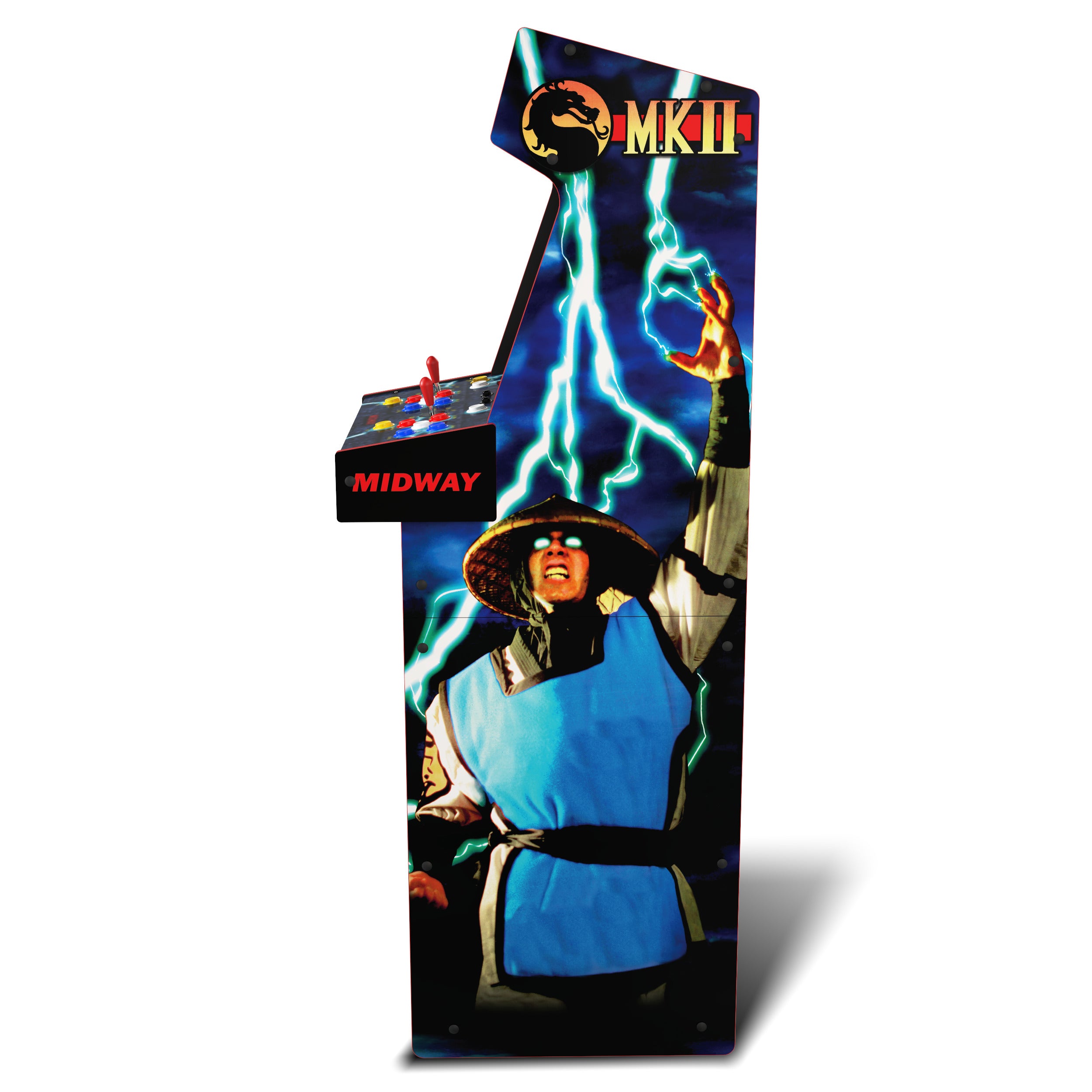 Arcade1Up Mortal Kombat II: 14-in-1 Deluxe Arcade Machine with Light-Up Marquee