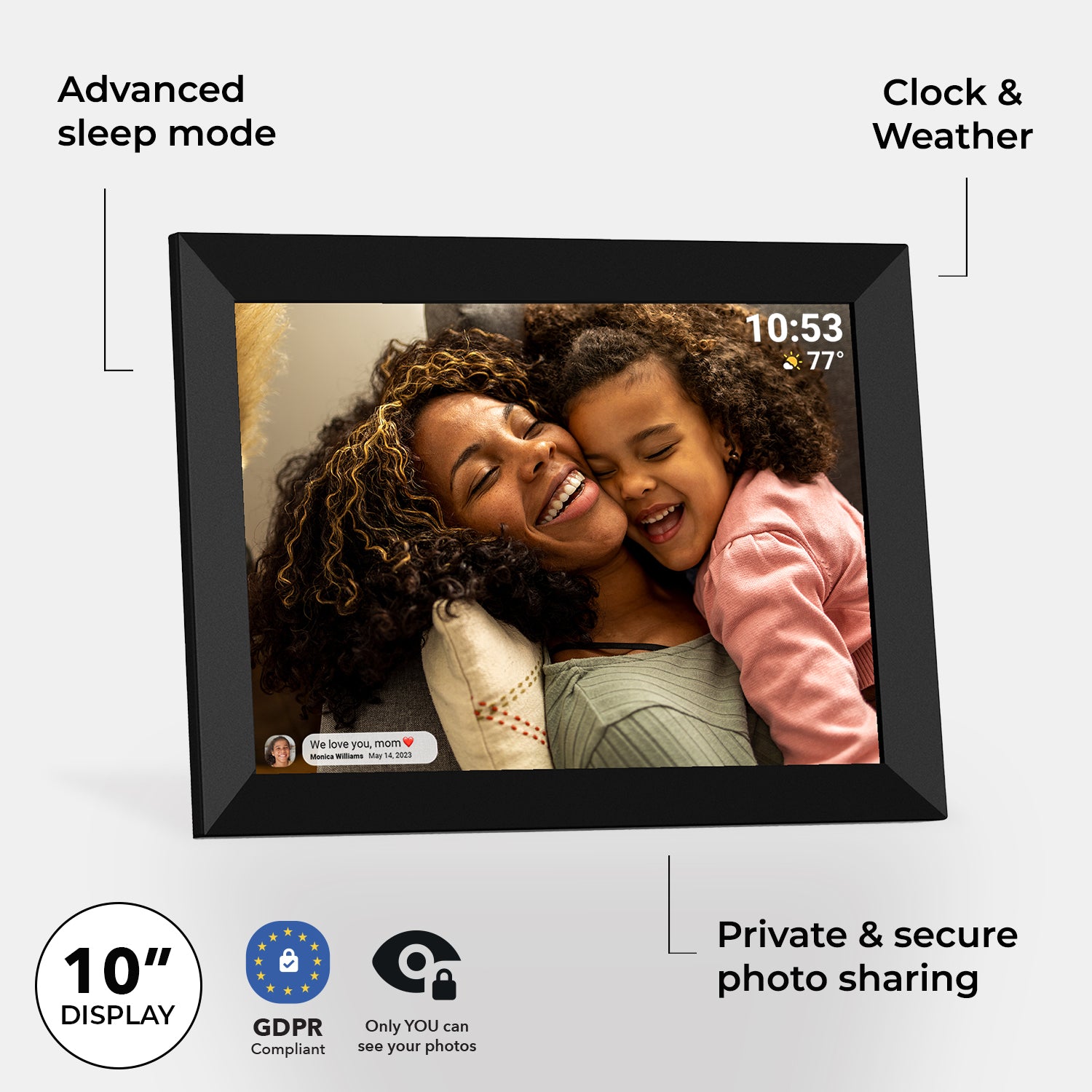 Momnt 10.1" Digital Photo Frame (Frameo OS)