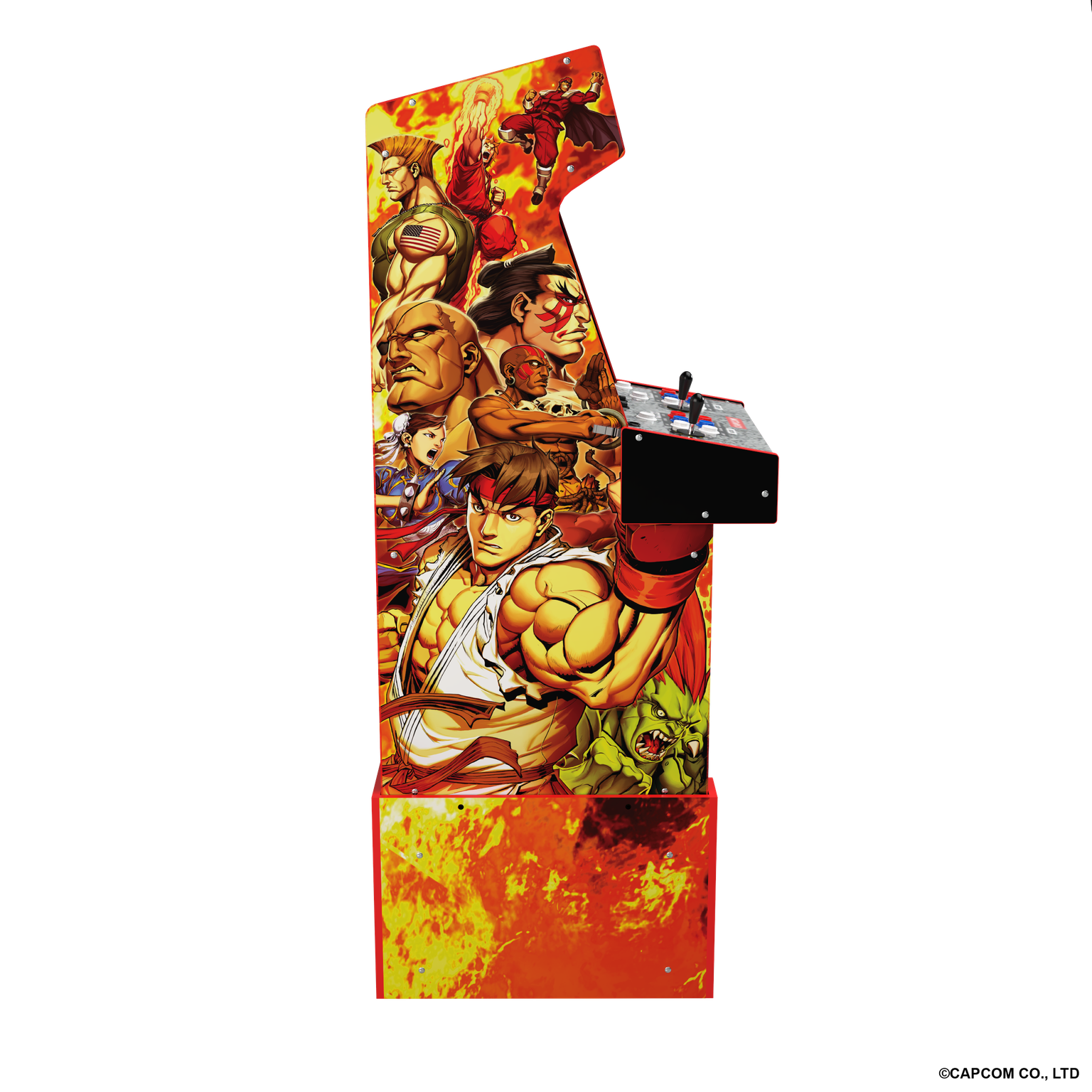 Arcade1Up Street Fighter II - Yoga Flame Edition - 14-in-1 with Light-Up Marquee