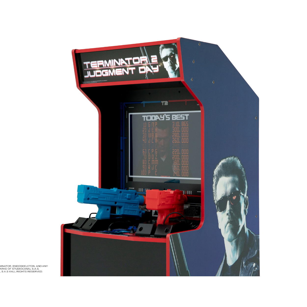 Arcade1Up Terminator 2 with 2 Guns & Haptic Feedback