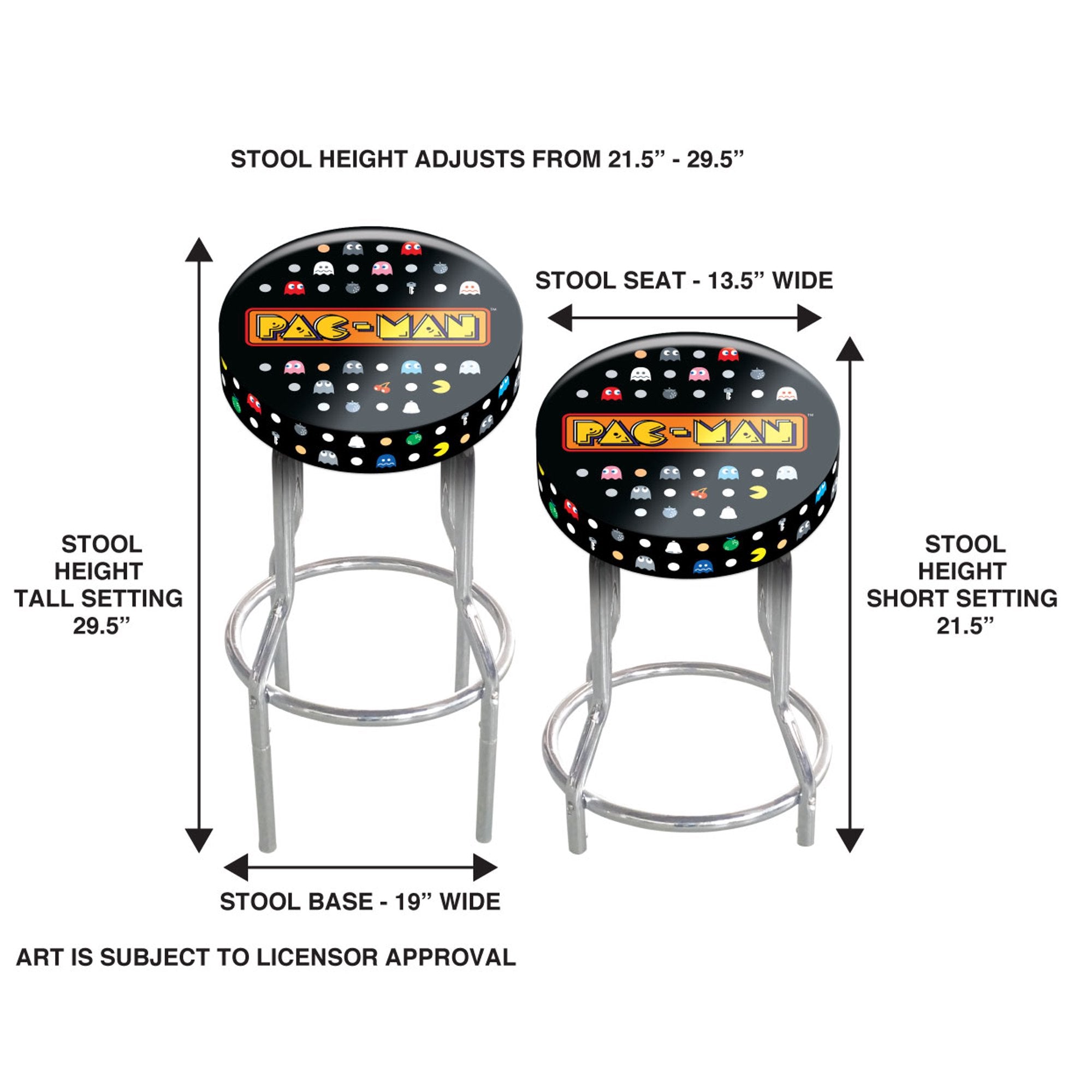 Arcade1Up Pac-Man Adjustable Stool (BANDAI Legacy Version)