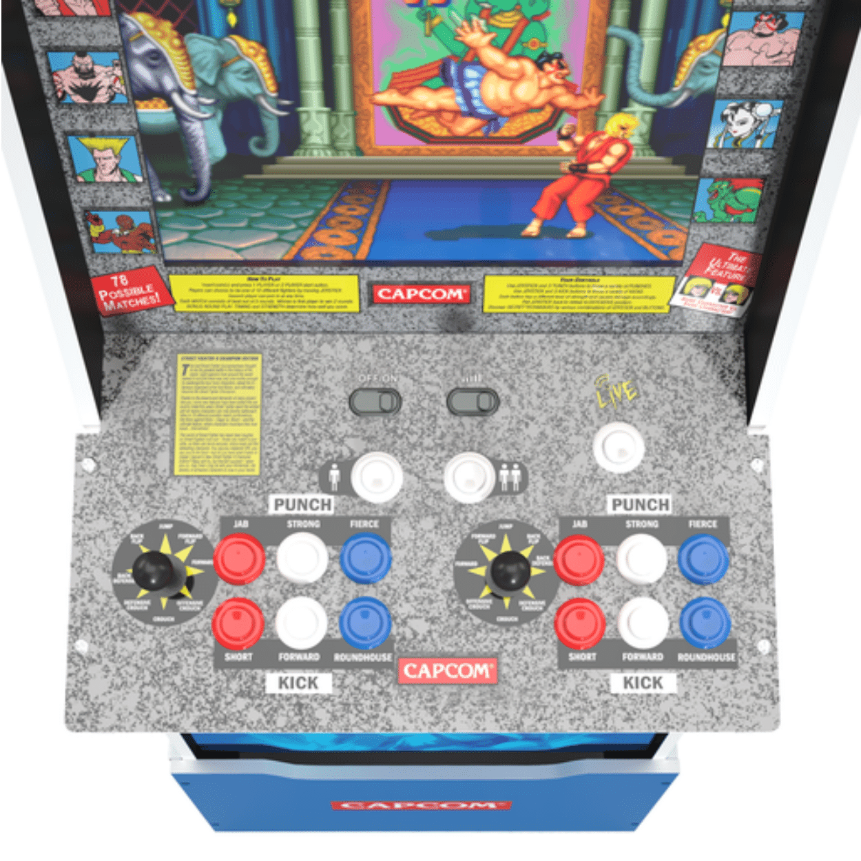 Arcade1Up Street Fighter ll Championship Edition - Big Blue Bundle