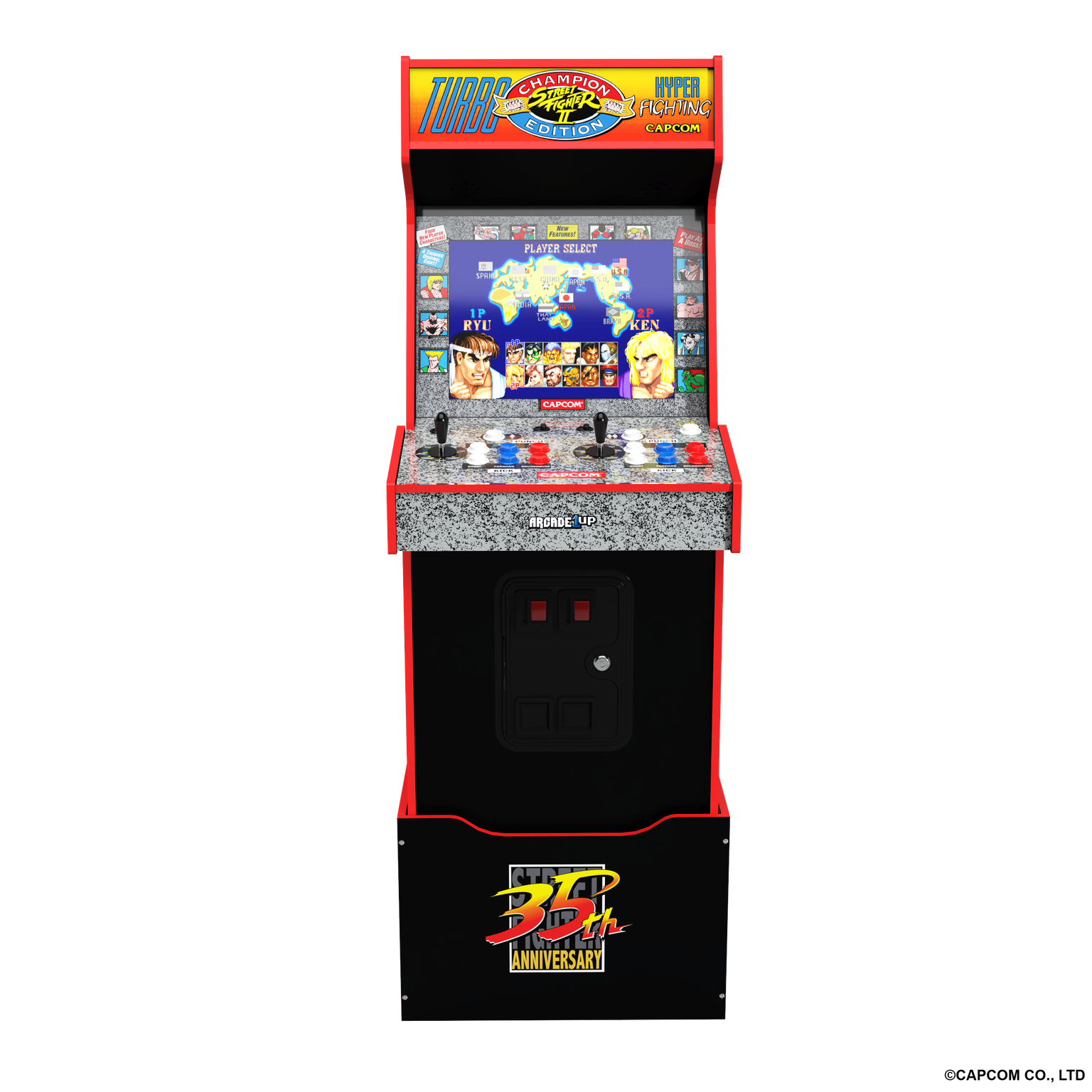 Arcade1Up Street Fighter II - Yoga Flame Edition - 14-in-1 with Light-Up Marquee