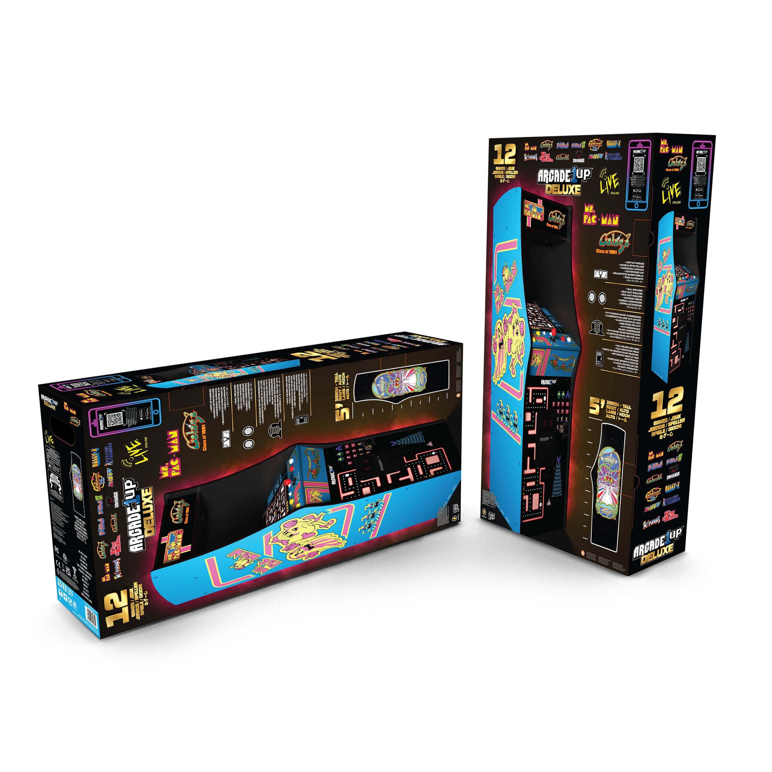 Arcade1up Ms. PAC-MAN & GALAGA Class of ‘81 Deluxe Arcade Machine 12-in-1 Game