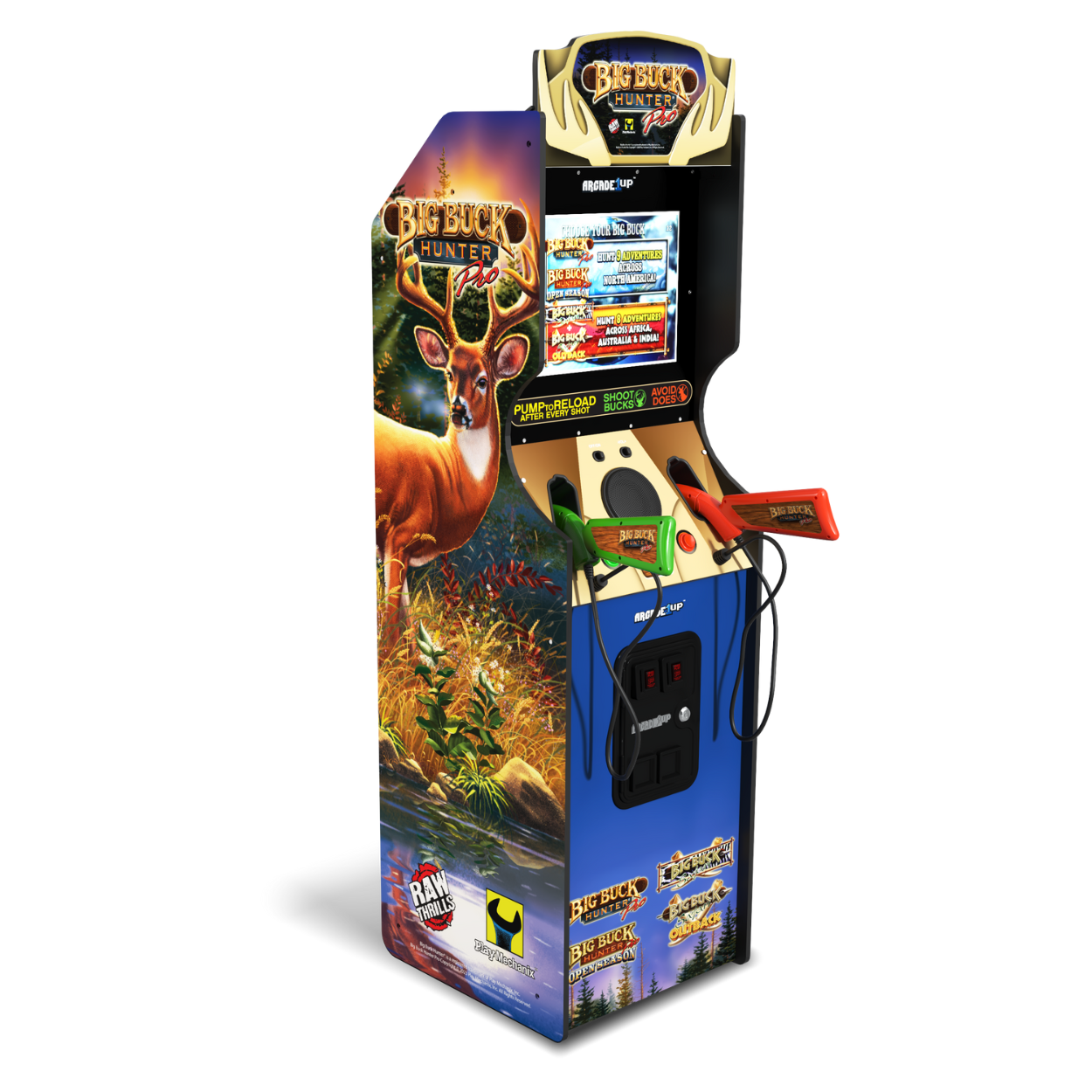 Arcade1up Big Buck Hunter Pro Deluxe Arcade Machine 4-in-1 Games