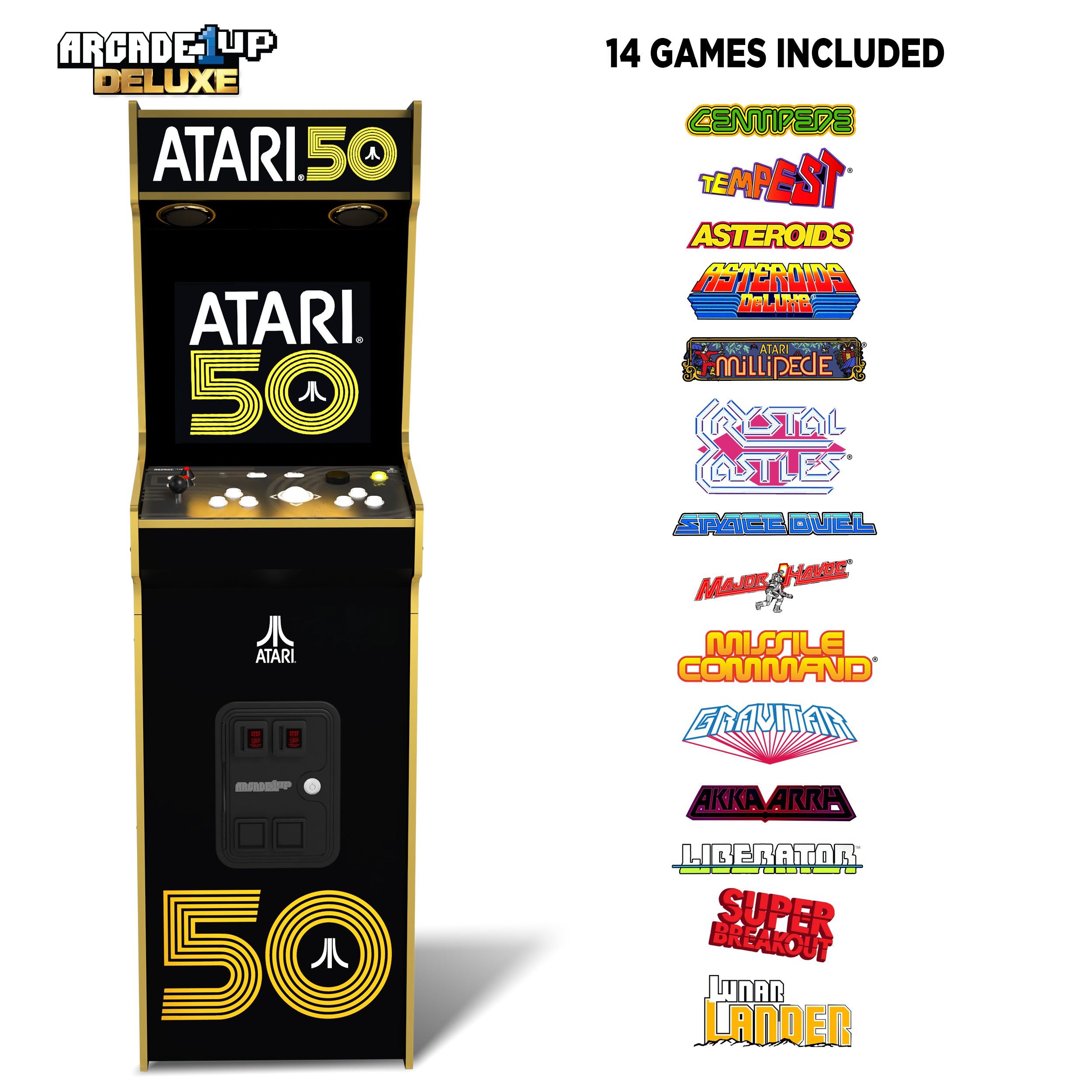 Arcade1Up Atari 50th Anniversary Deluxe Arcade Machine 64 Games In 1