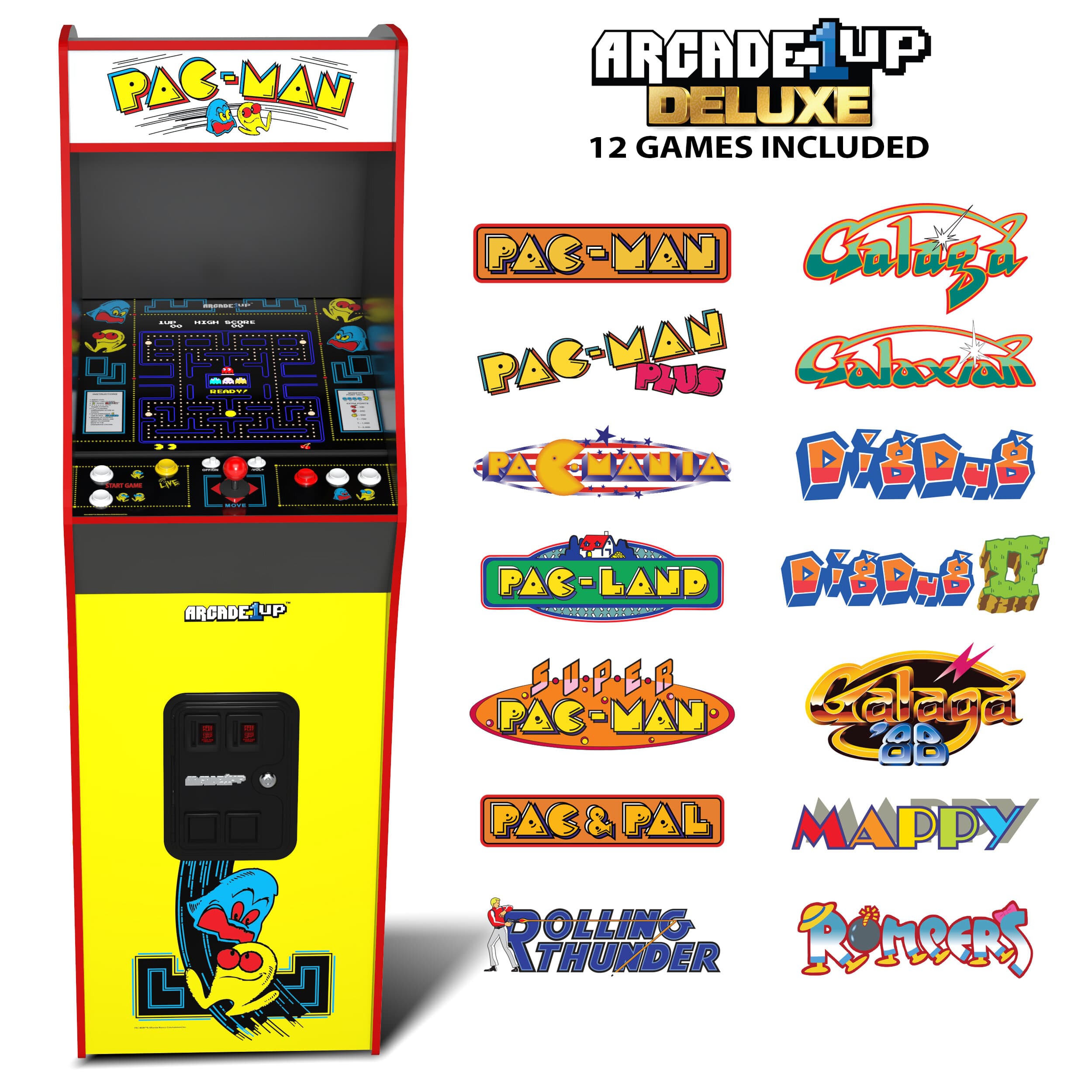 Arcade1up PAC-MAN Deluxe Arcade Machine 14-in-1 Games