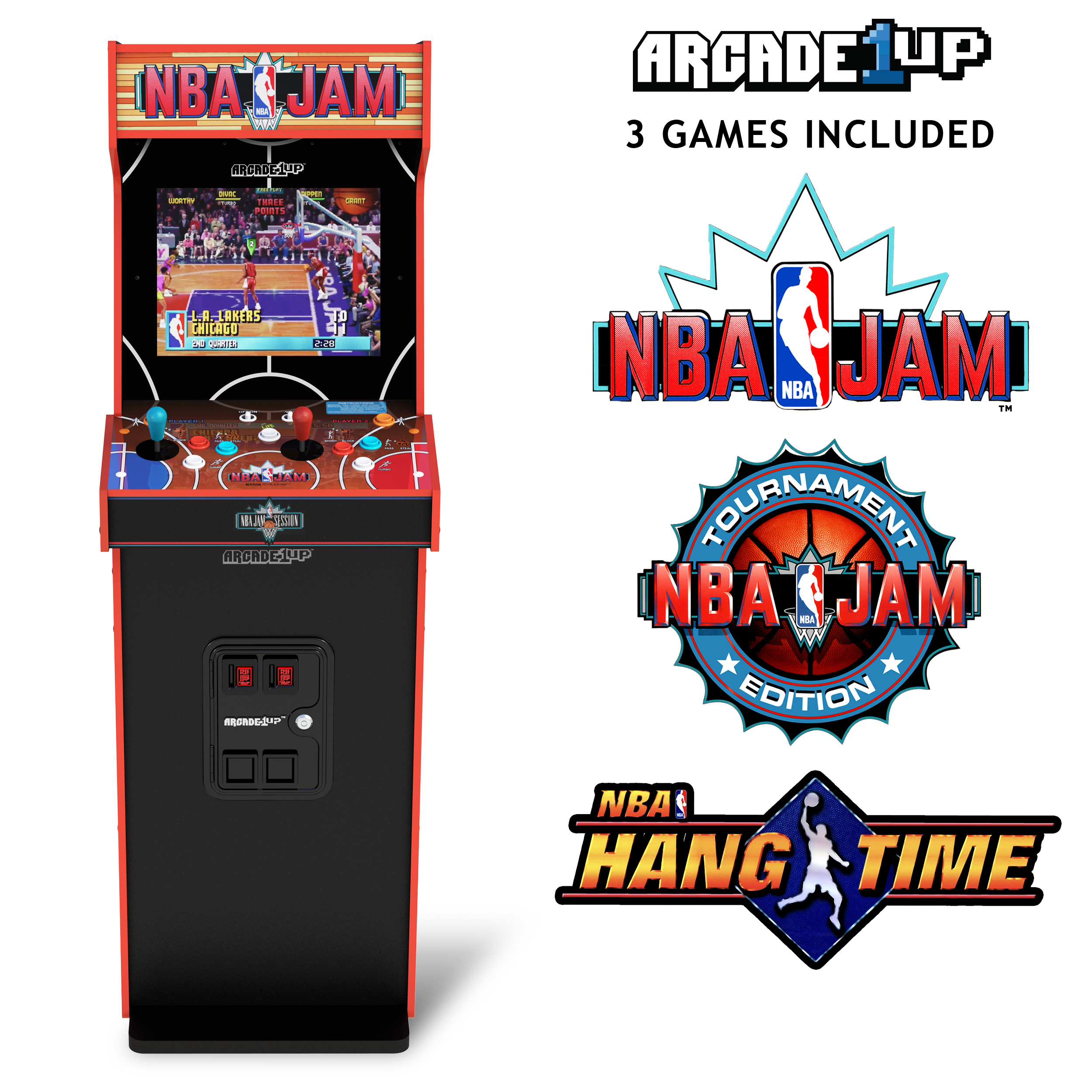 Arcade1Up NBA Jam 2-Player Deluxe Arcade Machine 3 Games in 1