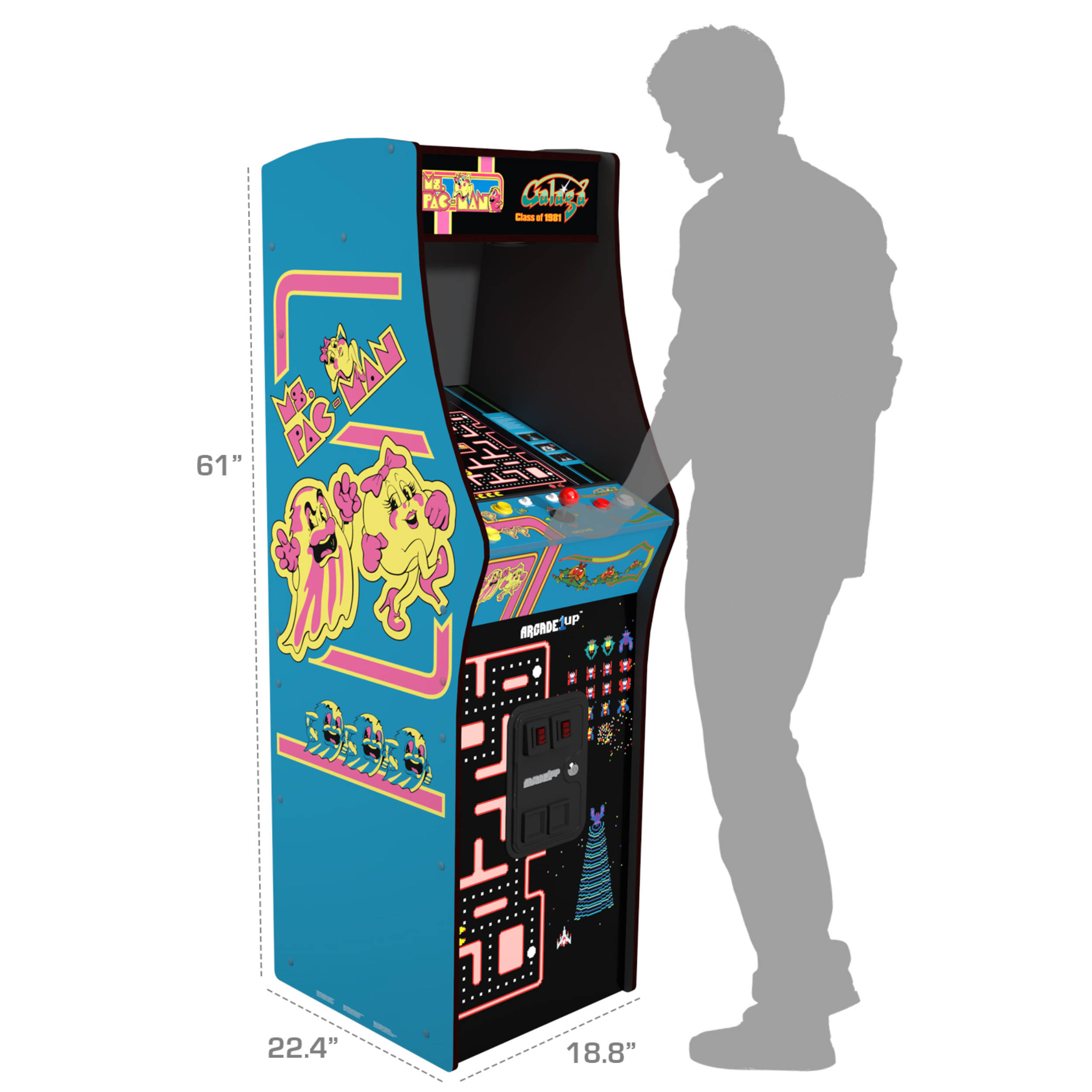 Arcade1up Ms. PAC-MAN & GALAGA Class of ‘81 Deluxe Arcade Machine 12-in-1 Game