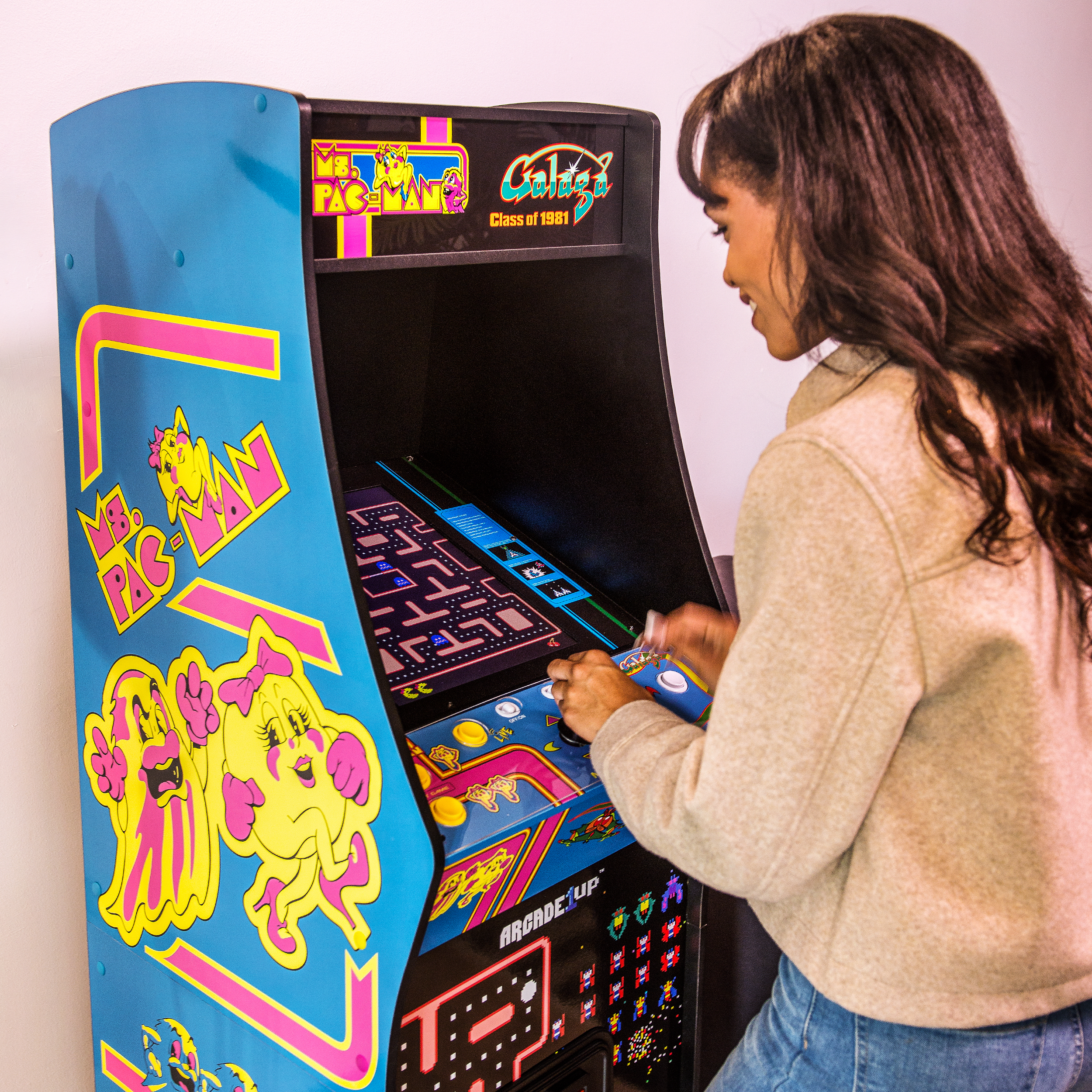 Arcade1up Ms. PAC-MAN & GALAGA Class of ‘81 Deluxe Arcade Machine 12-in-1 Game