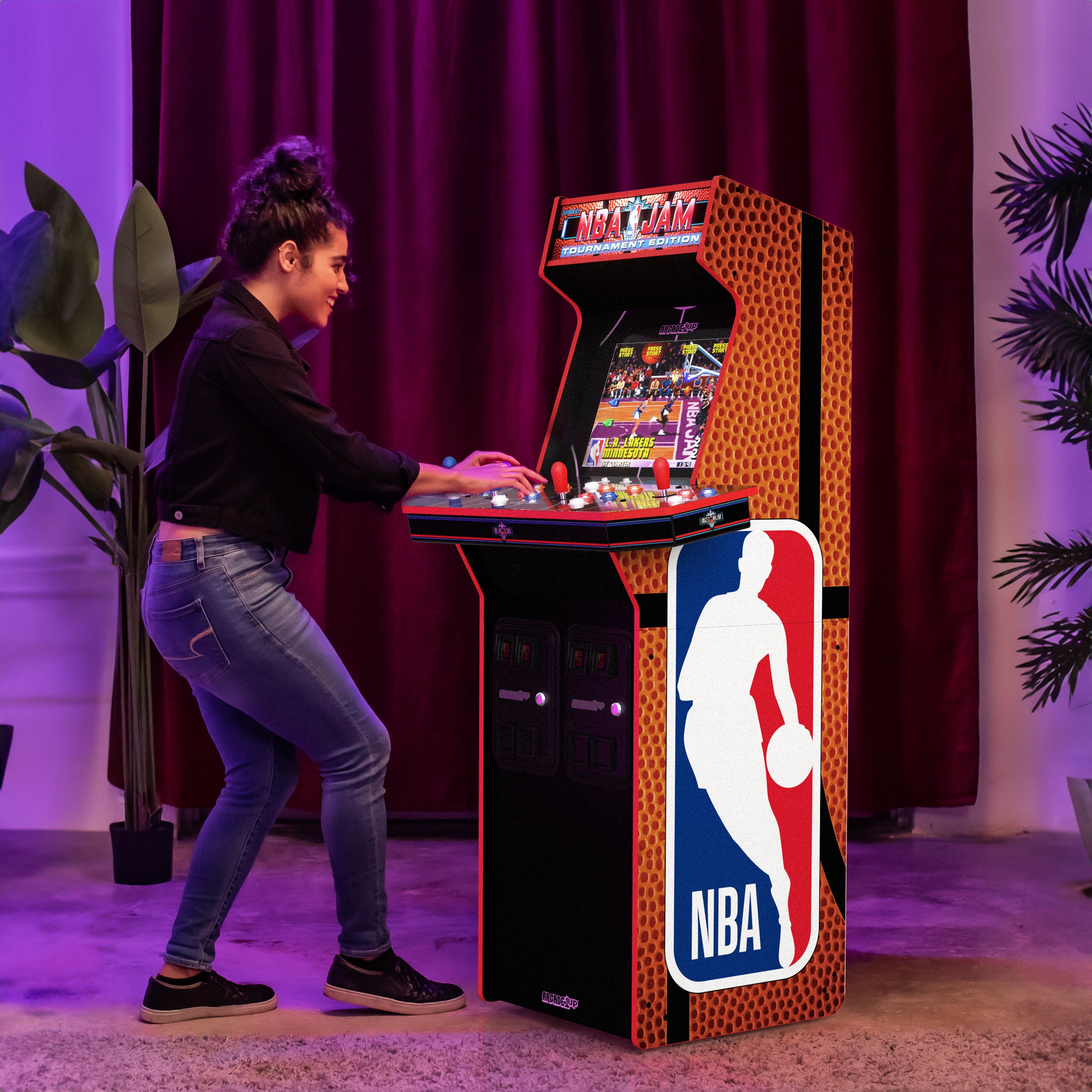 Arcade 1UP, NBA Jam Arcade w/ riser and light up marquee