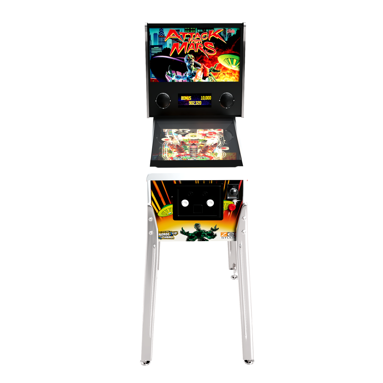 Arcade1Up Attack from Mars Pinball Front