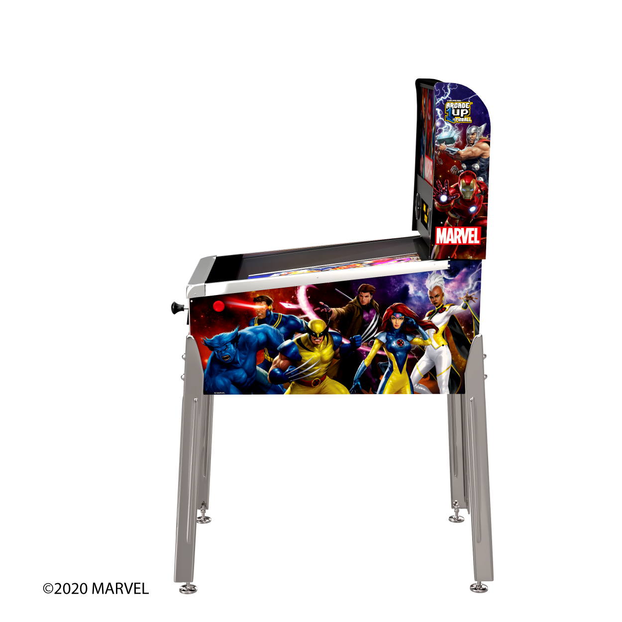 Arcade1Up Marvel Pinball Machine Left Side