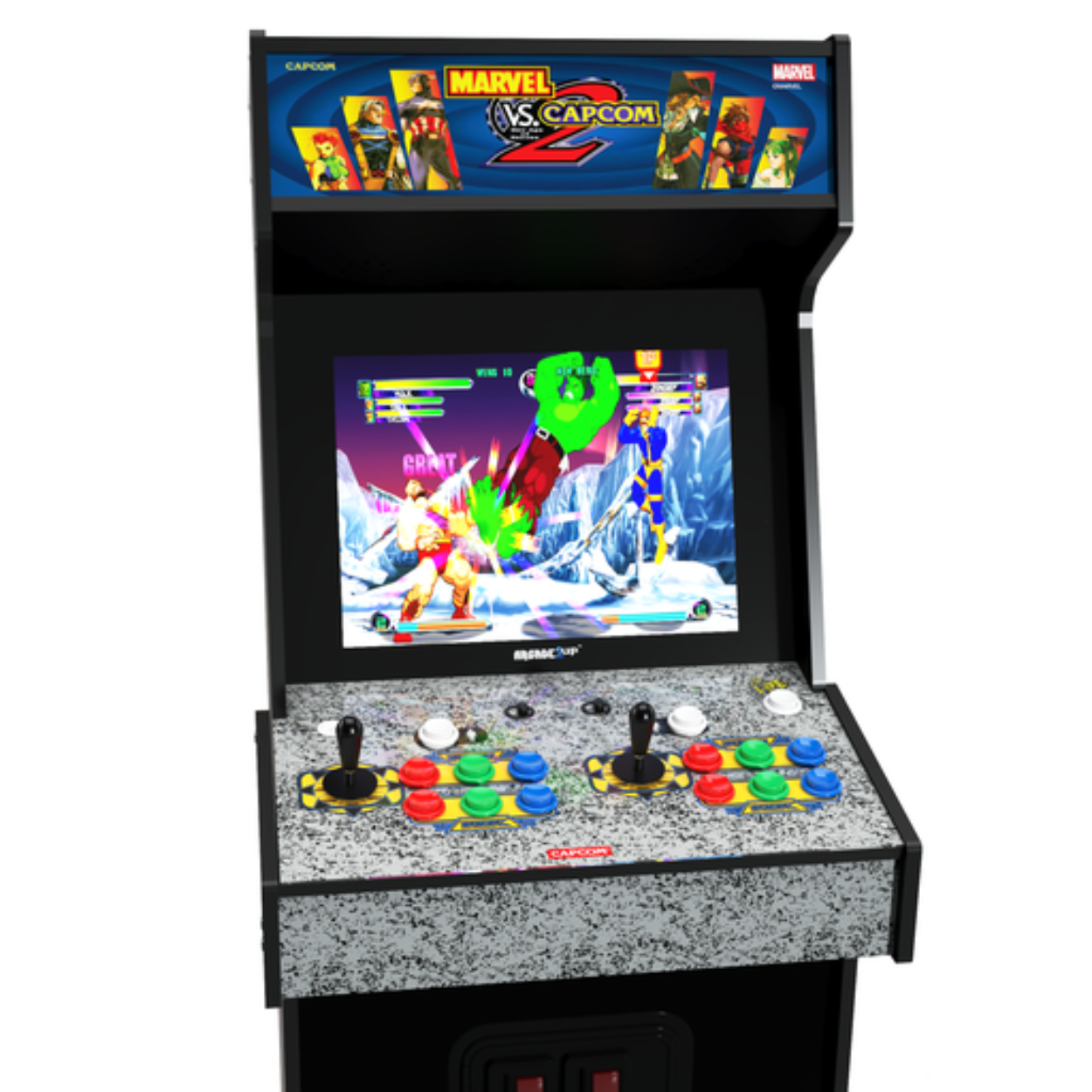 Arcade Fliperama Portátil 2 Jogadores - Marvel x Capcom - Arcade Play Games