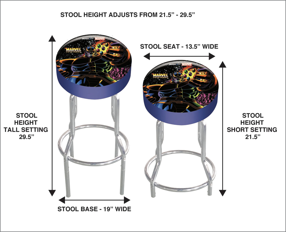 Marvel Bar Stool Heights